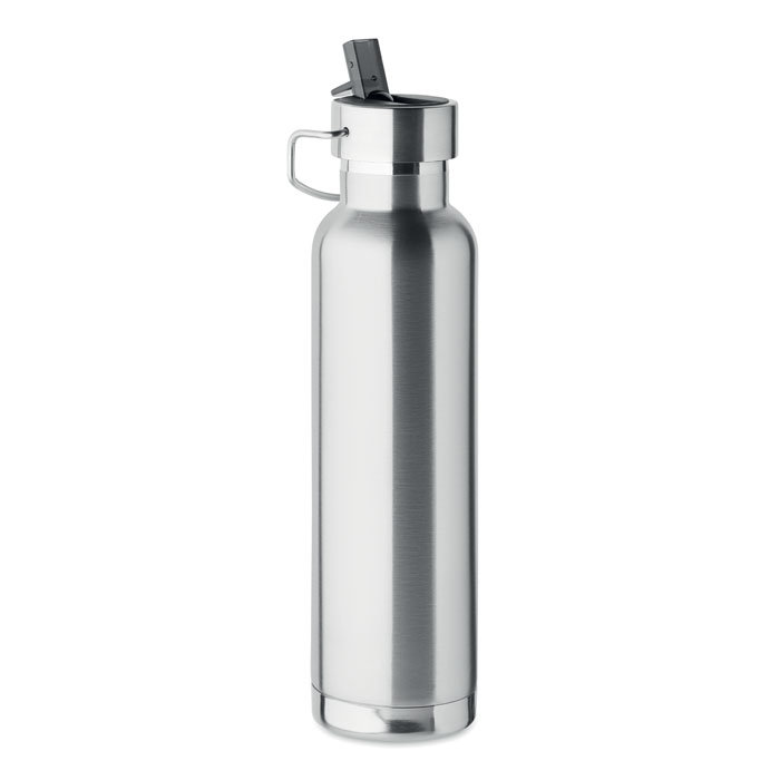 Bouteille publicitaire inox recyclé 660 ml Riflow Argent mat